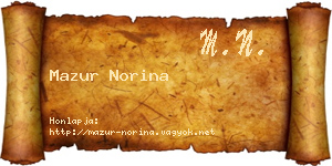 Mazur Norina névjegykártya
